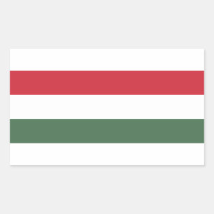 Pegatina Rectangular Bandera de Hungría