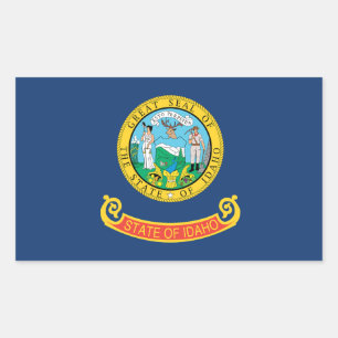 Pegatina Rectangular Bandera de Idaho