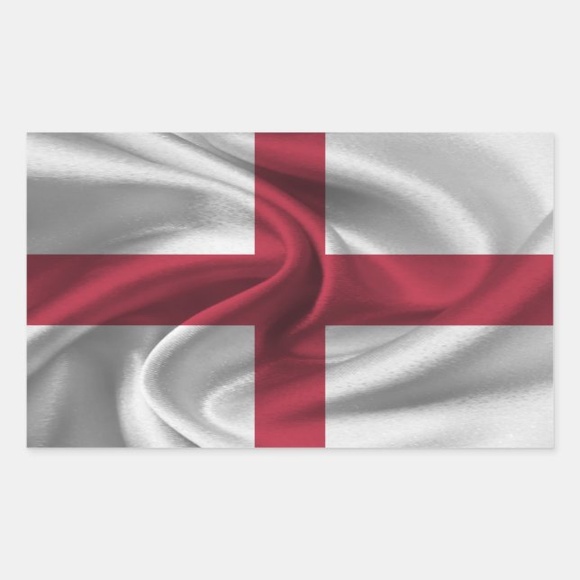 Pegatina Rectangular Bandera de Inglaterra (Anverso)