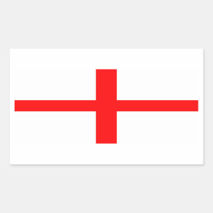 Pegatina Rectangular Bandera de Inglaterra de San Jorge