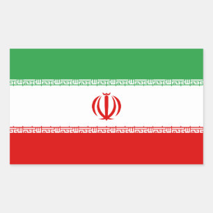 Pegatina Rectangular Bandera de Irán