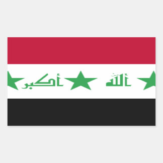 Pegatina Rectangular Bandera de Iraq