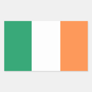 Pegatina Rectangular Bandera de Irlanda