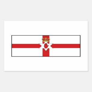 Pegatina Rectangular Bandera de Irlanda del Norte de la bandera de
