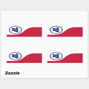 Pegatina Rectangular Bandera de Irving, Texas