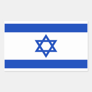 Pegatina Rectangular Bandera de Israel