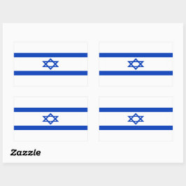 Pegatina Rectangular Bandera de Israel