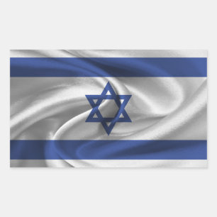 Pegatina Rectangular Bandera de Israel