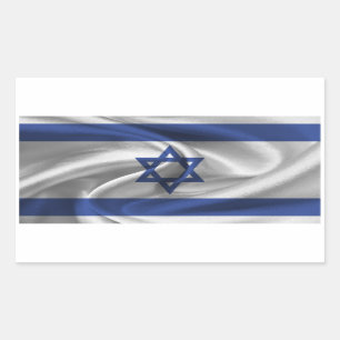 Pegatina Rectangular Bandera de Israel