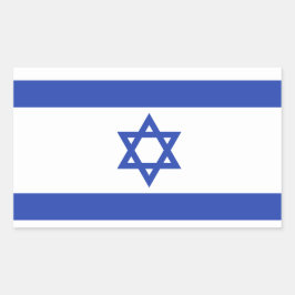 Pegatina Rectangular Bandera de Israel
