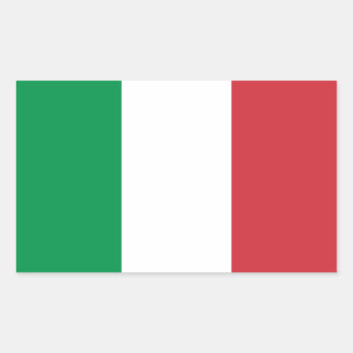 Pegatina Rectangular Bandera de Italia