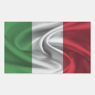Pegatina Rectangular Bandera de Italia