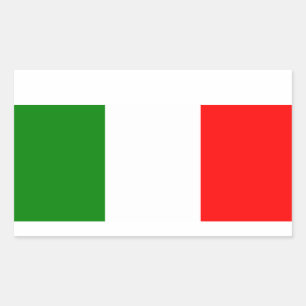 Pegatina Rectangular Bandera de Italia