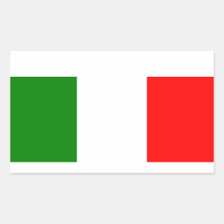 Pegatina Rectangular Bandera de Italia
