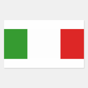 Pegatina Rectangular Bandera de Italia