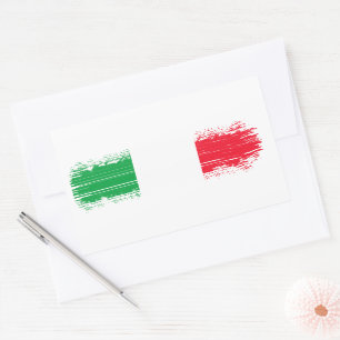 Pegatina Rectangular Bandera de Italia