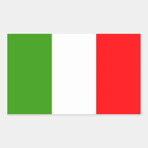 Pegatina Rectangular Bandera de Italia