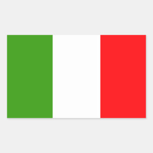 Pegatina Rectangular Bandera de Italia