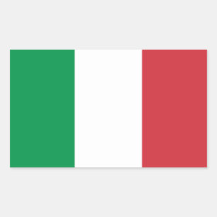 Pegatina Rectangular Bandera de Italia