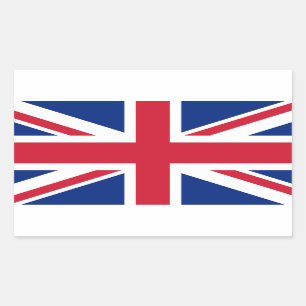Pegatina Rectangular Bandera de Jack Union del Reino Unido
