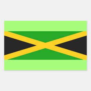 Pegatina Rectangular Bandera de Jamaica