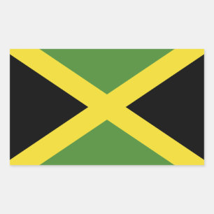 Pegatina Rectangular Bandera de Jamaica