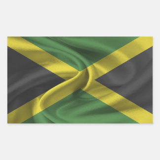 Pegatina Rectangular Bandera de Jamaica