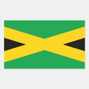Pegatina Rectangular Bandera de Jamaica - bandera jamaicana
