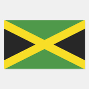 Pegatina Rectangular Bandera de Jamaica/Jamaica