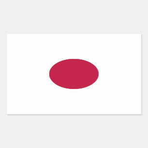 Pegatina Rectangular Bandera de Japón