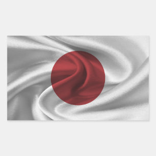 Pegatina Rectangular Bandera de Japón