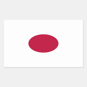 Pegatina Rectangular Bandera de Japón: Hinomaru, Nisshōki, Sol Naciente