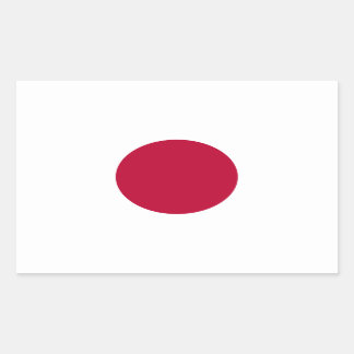 Pegatina Rectangular Bandera de Japón: Hinomaru, Nisshōki, Sol Naciente