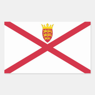 Pegatina Rectangular Bandera de Jersey