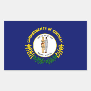 Pegatina Rectangular Bandera de Kentucky