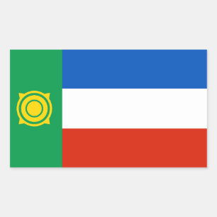 Pegatina Rectangular Bandera de Khakasia