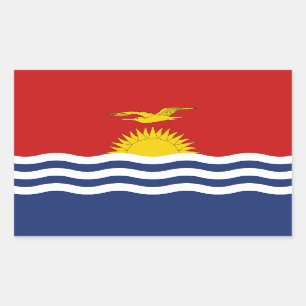 Pegatina Rectangular Bandera de Kiribati