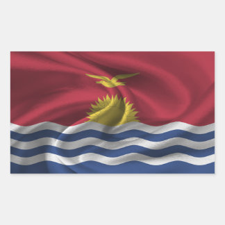 Pegatina Rectangular Bandera de Kiribati