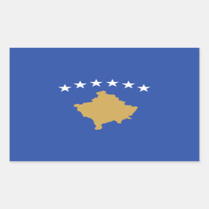 Pegatina Rectangular Bandera de Kosovo