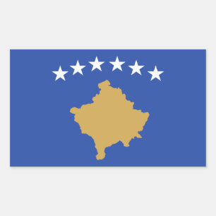 Pegatina Rectangular Bandera de Kosovo