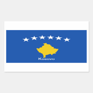 Pegatina Rectangular Bandera de Kosovo
