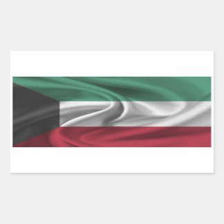 Pegatina Rectangular Bandera de Kuwait