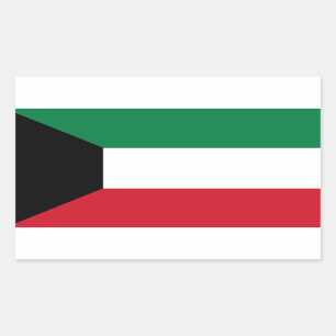 Pegatina Rectangular Bandera de Kuwait