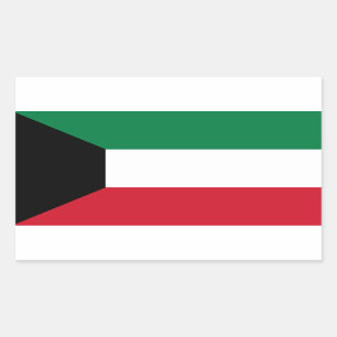 Pegatina Rectangular Bandera de Kuwait