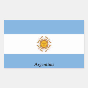 Pegatina Rectangular Bandera de la Argentina