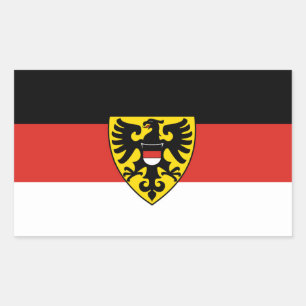 Pegatina Rectangular bandera de la ciudad de Reutlingen alemania símbol