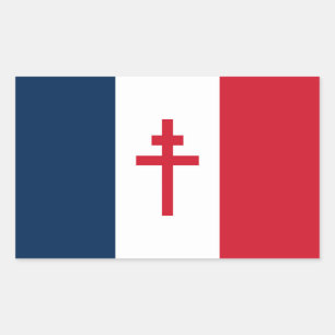 Pegatina Rectangular Bandera de la Francia Libre