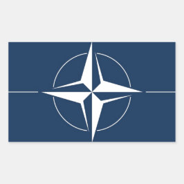 Pegatina Rectangular Bandera de la OTAN