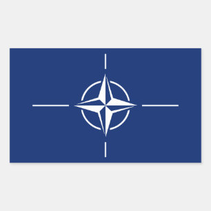 Pegatina Rectangular Bandera de la OTAN
