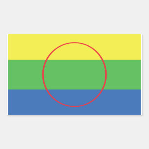 Pegatina Rectangular Bandera de la Primera Nación de Peguis